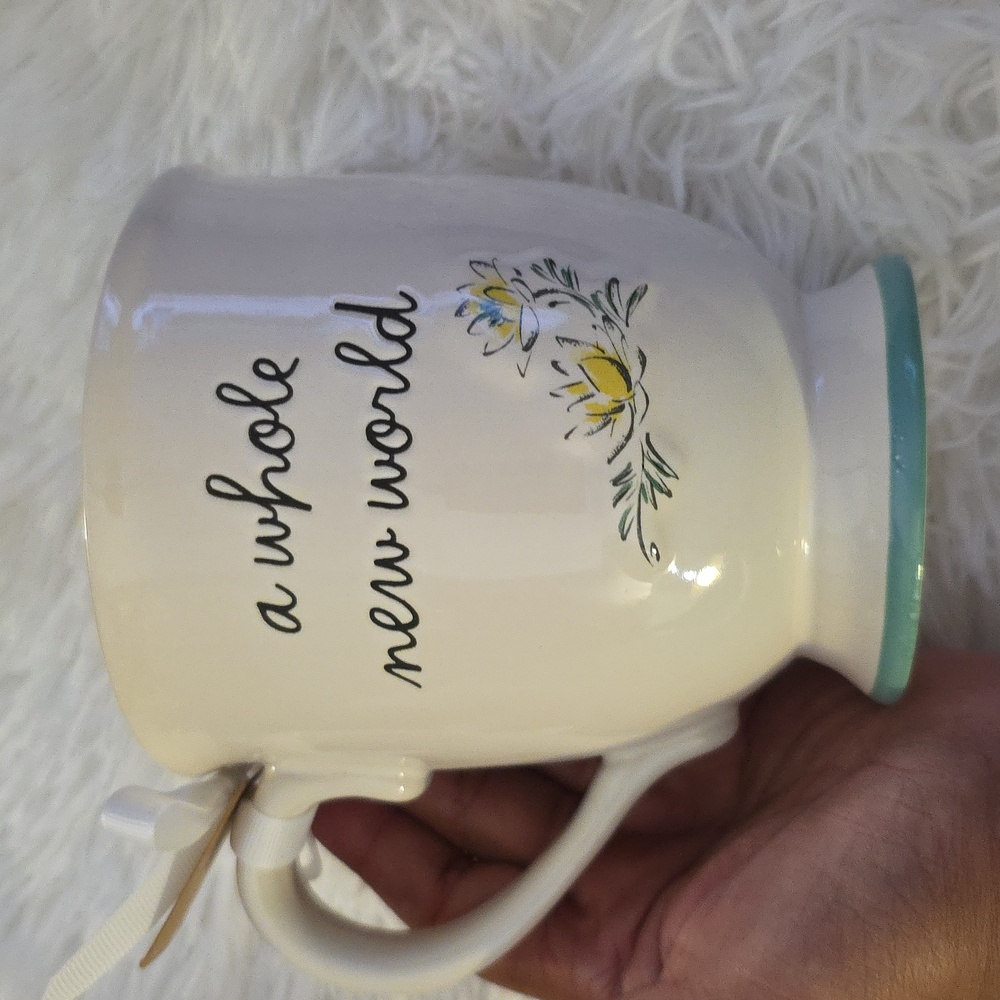NWT Rae Dunn Disney Jasmine Cream and Teal Mug - Picture 2 of 4
